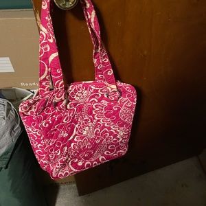 Vera Bradley pink tote small wristlet coin purse